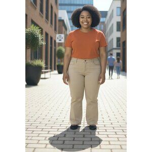 Lee Women's Khaki Stretch Casual Pants